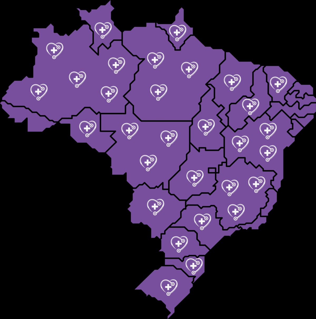 Mapa de atendimento Pratimed - Psicólogos online em Caucaia